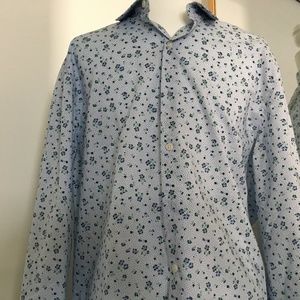 Bar III floral slim fit stretch dress shirt